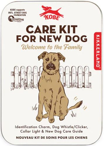 Kikkerland - Pet Supplies | Welcome To The Family Set | Care Kit For New Dog