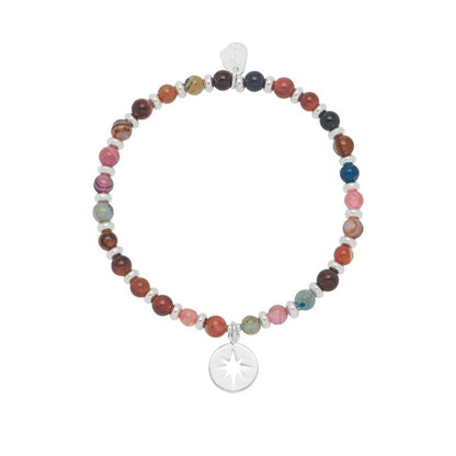 Estella Bartlett - Bracelet | Amelia Gemstone Bracelet  | Starburst Bubble - Silver Plated