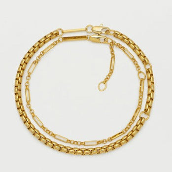 Estella Bartlett - Bracelet | Double Layer Rope Chain Bracelet | Gold Plated