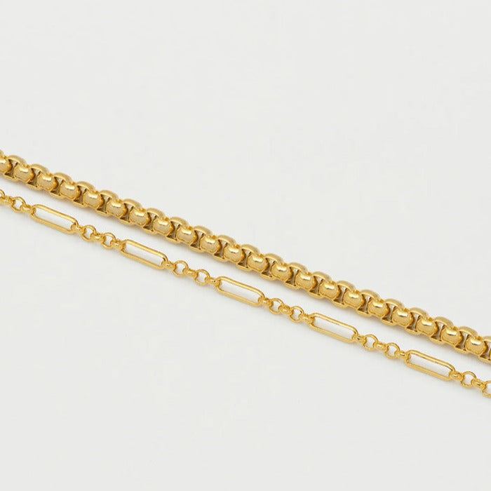 Estella Bartlett - Bracelet | Double Layer Rope Chain Bracelet | Gold Plated