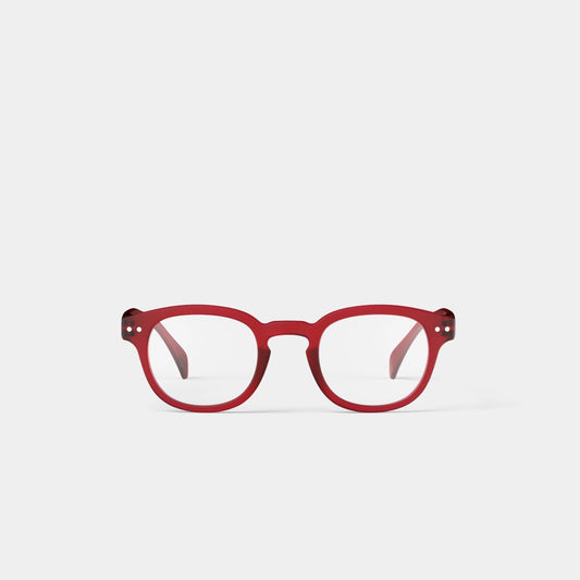 Reading Glasses +1.5 Square in Rosy Red Style C