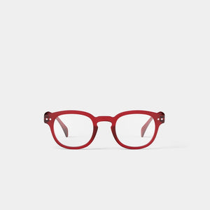 Reading Glasses +2 Square in Rosy Red Style C