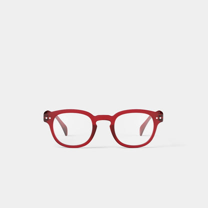 Reading Glasses +2.5 Square in Rosy Red Style C