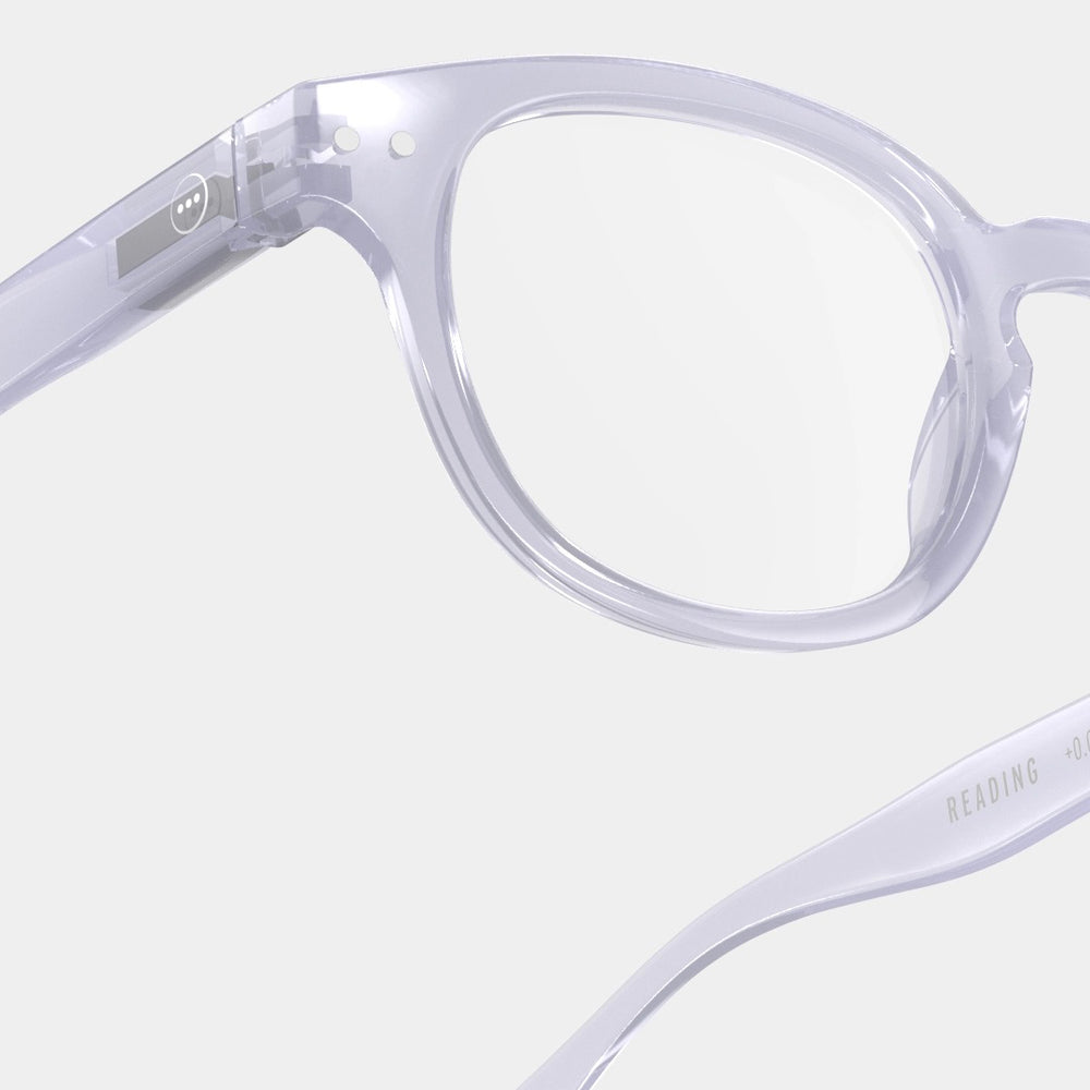 Reading Glasses +2.5 Square in Violet Dawn Style C