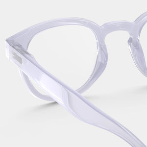 Reading Glasses +2.5 Square in Violet Dawn Style C