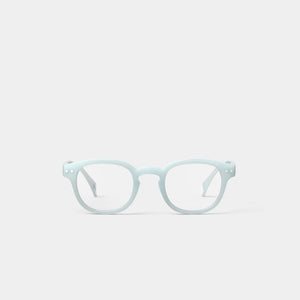 Reading Glasses +1 Square in Misty Blue Style C
