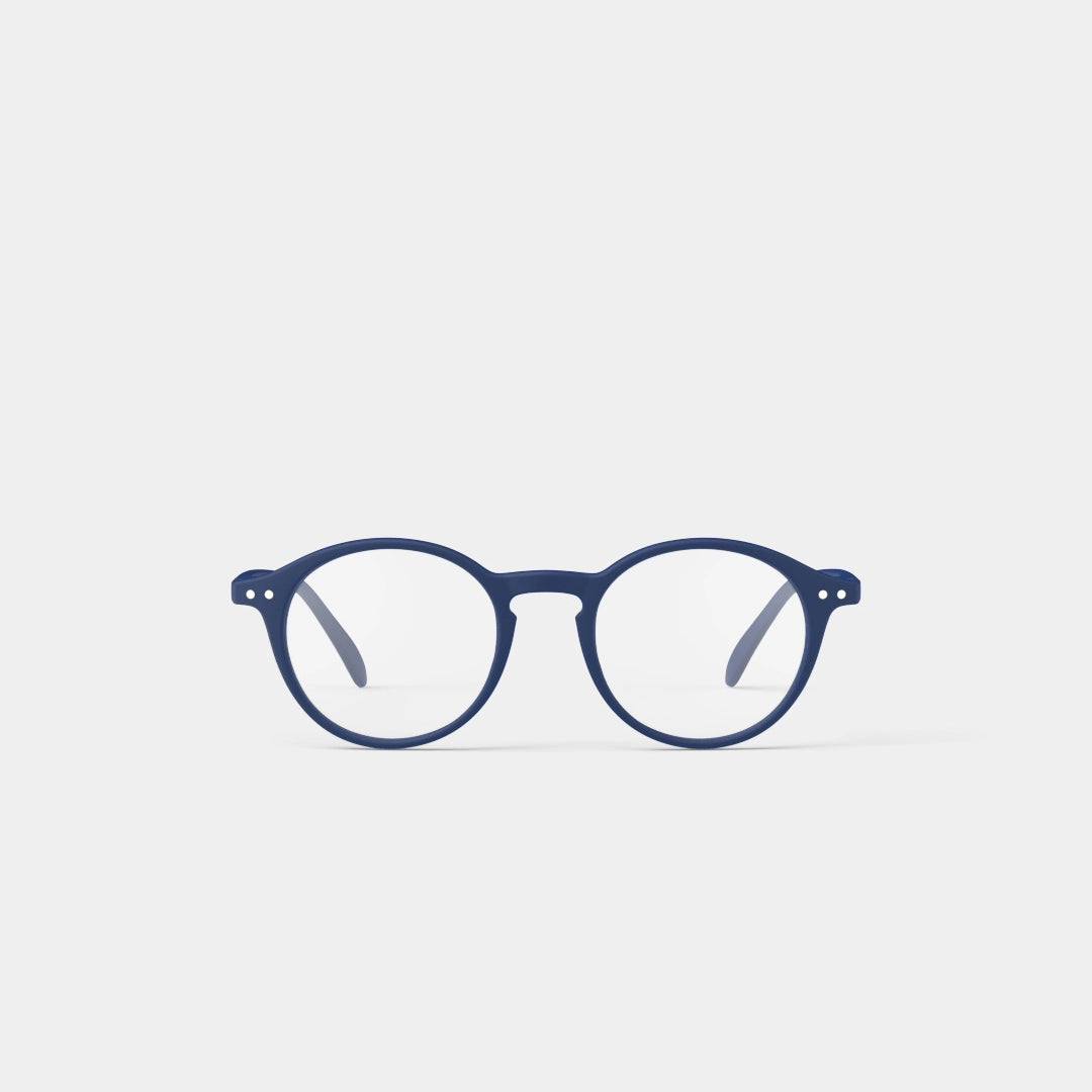 Reading Glasses +1 Round in Deep Blue Style D