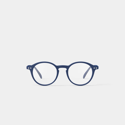 Reading Glasses +2.5 Round in Deep Blue Style D