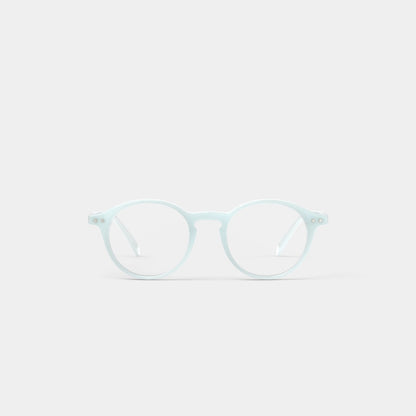 Reading Glasses +2 Round in Misty Blue Style D