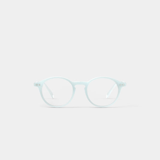 Reading Glasses +2 Round in Misty Blue Style D