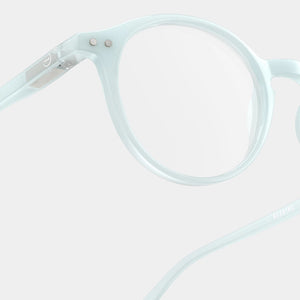 Reading Glasses +2 Round in Misty Blue Style D