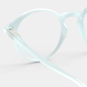 Reading Glasses +1.5 Round in Misty Blue Style D