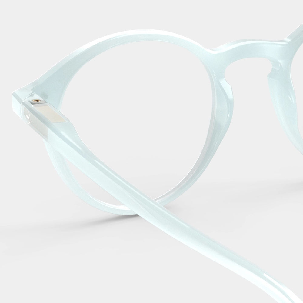 Reading Glasses +2 Round in Misty Blue Style D