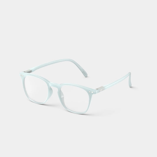 Reading Glasses +2.5 Trapezium in Misty Blue Style E