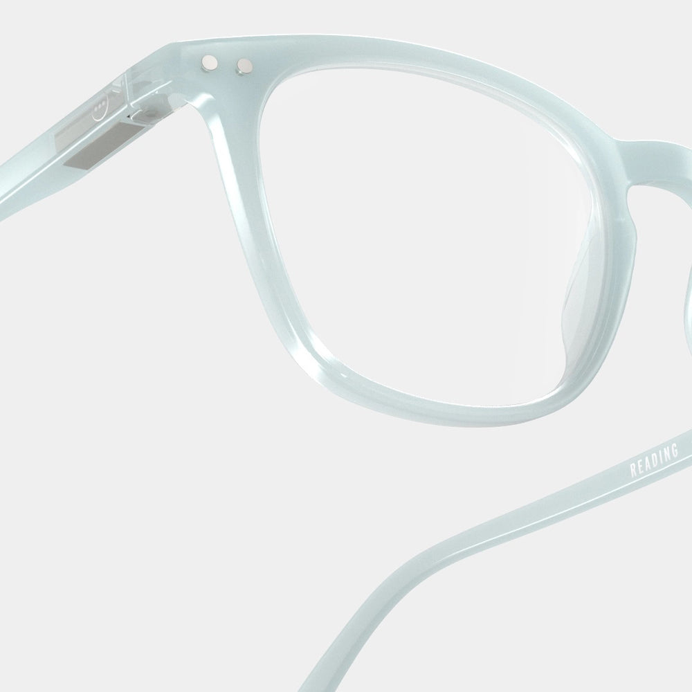 Reading Glasses +1.5 Trapezium in Misty Blue Style E