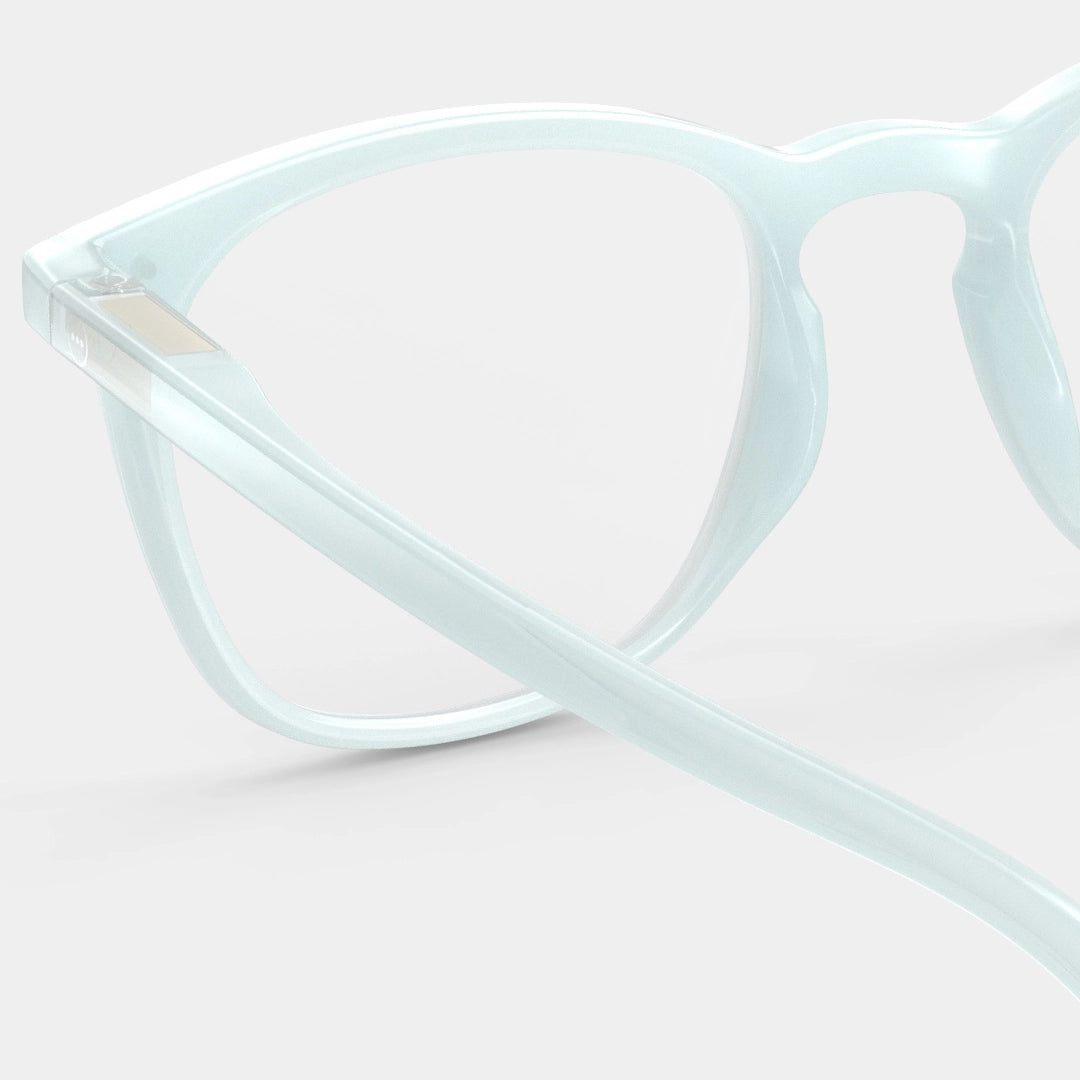 Reading Glasses +1.5 Trapezium in Misty Blue Style E