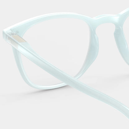 Reading Glasses +1.5 Trapezium in Misty Blue Style E