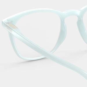 Reading Glasses +1.5 Trapezium in Misty Blue Style E