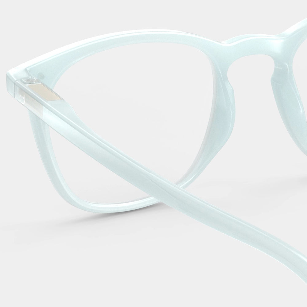 Reading Glasses +2.5 Trapezium in Misty Blue Style E