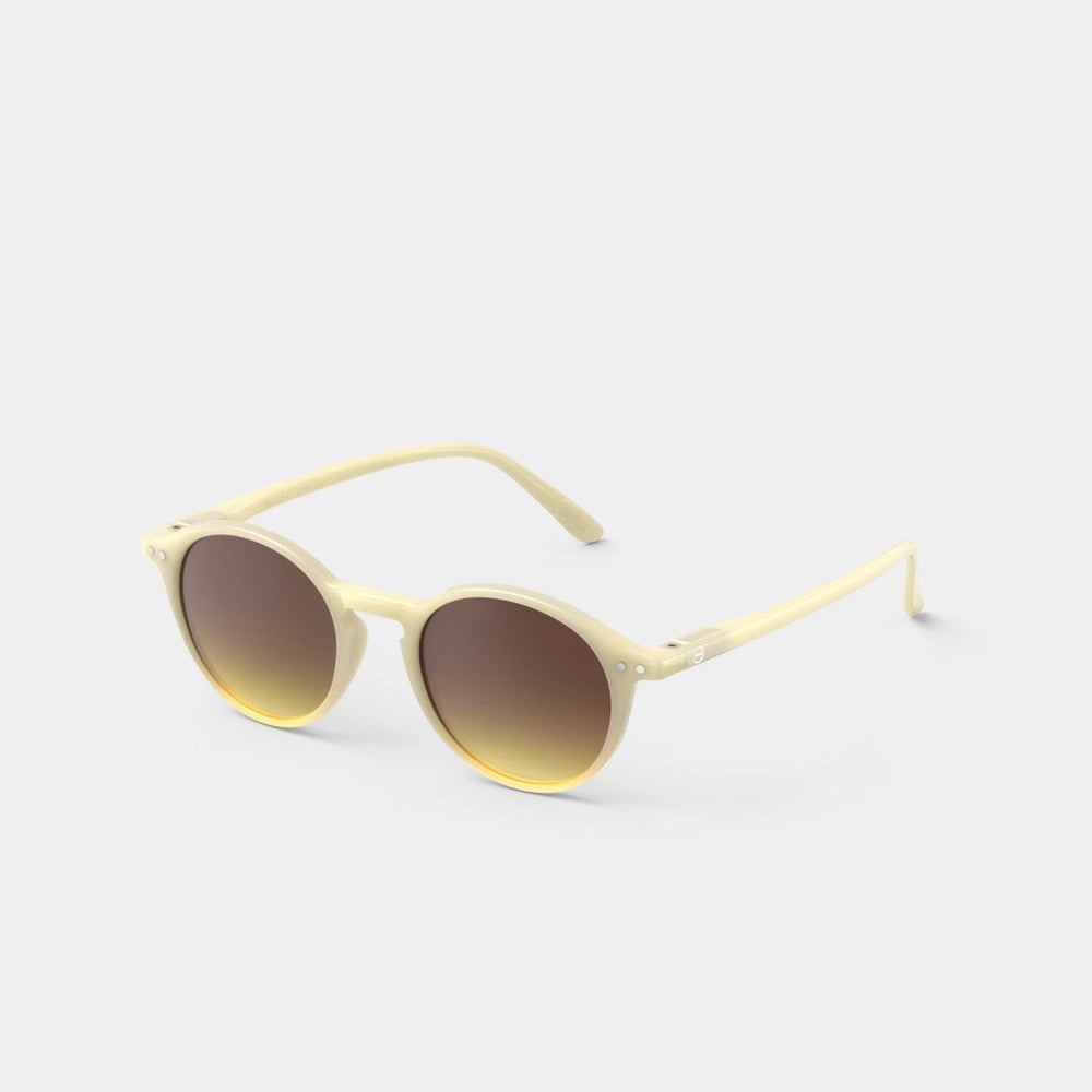 Sunglasses Round D in Glossy Ivory