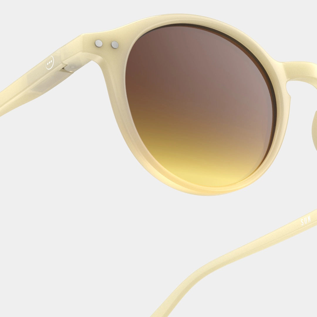 Sunglasses Round D in Glossy Ivory