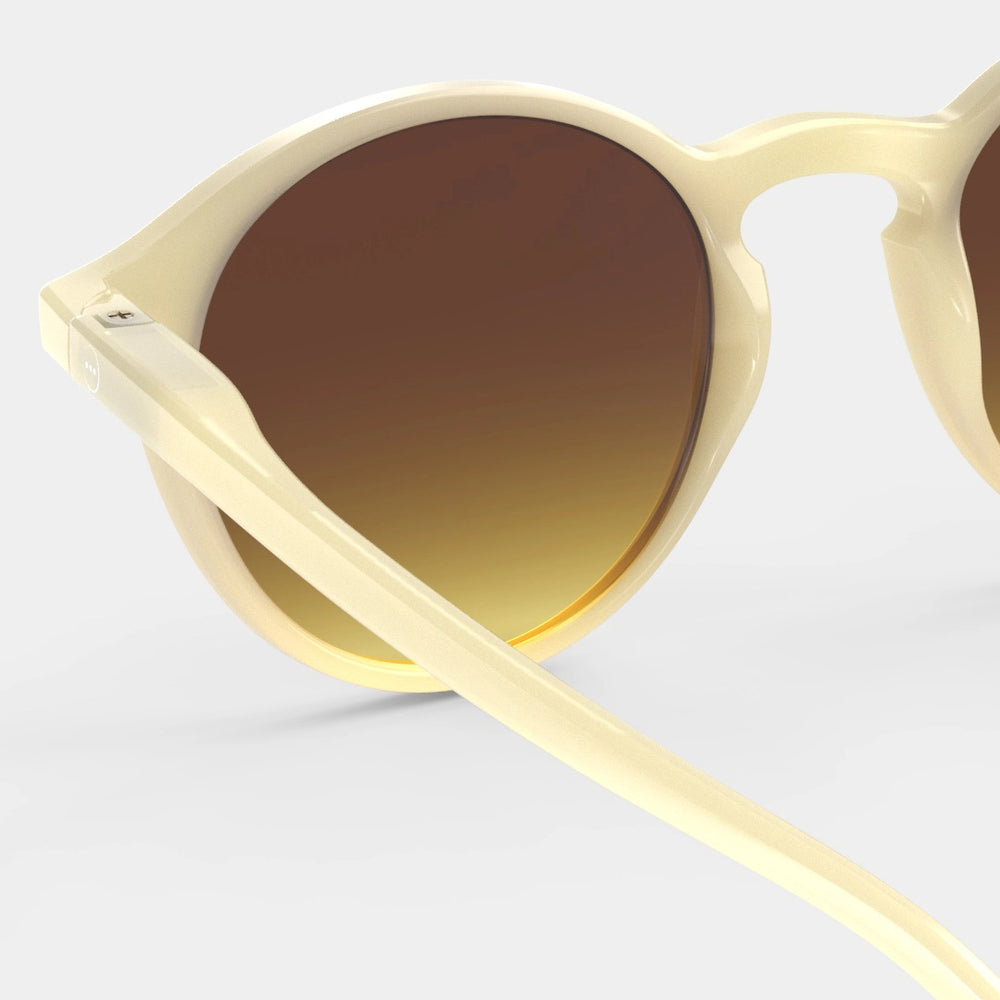 Sunglasses Round D in Glossy Ivory