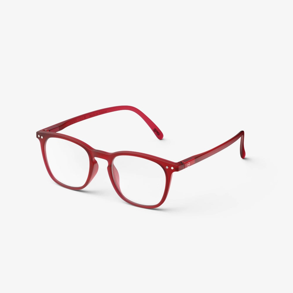 Reading Glasses +3 Trapezium in Rosy Red Style E