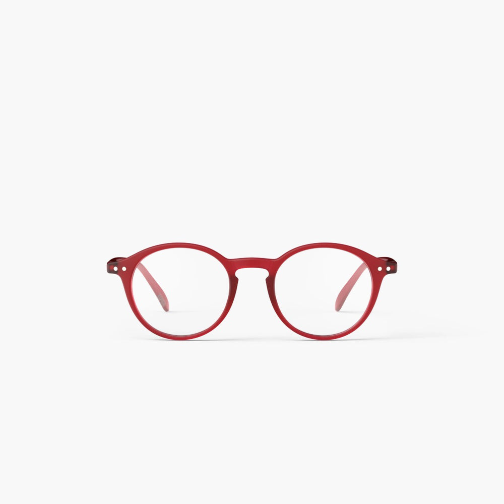 Reading Glasses 2.5 Round in Rosy Red Style D