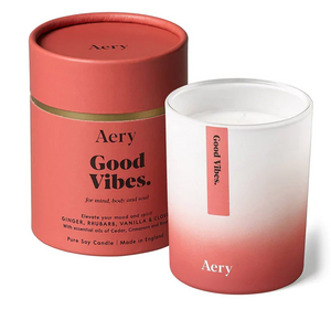 Aery Living - Candles | Good Vibes Scented Candle | Ginger Rhubarb & Vanilla