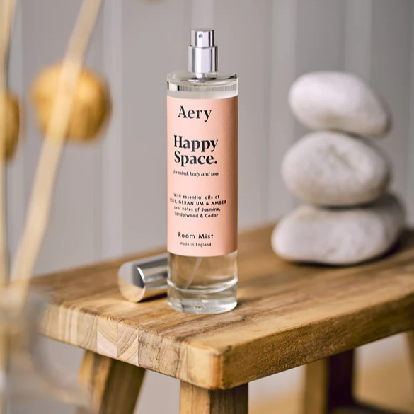 Aery Living - Room Mist | Happy Space Room Mist | Rose Geranium & Amber