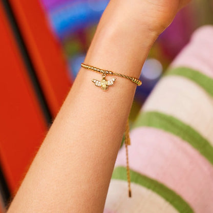 Estella Bartlett - Bracelet | CZ Bee With Sparkle Wings Amelia Bracelet | Gold Plated