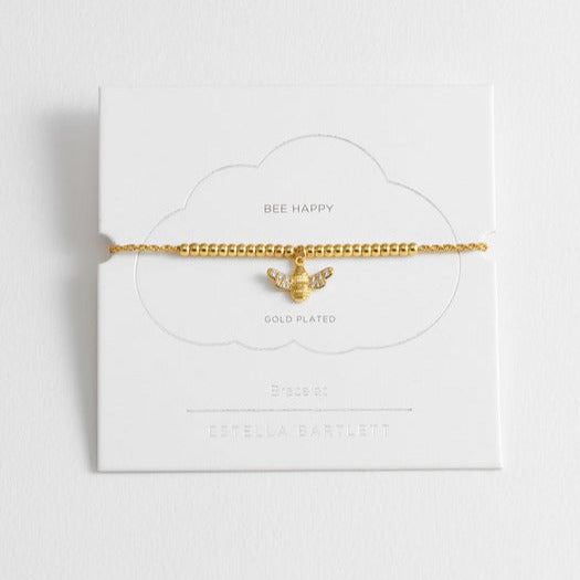Estella Bartlett - Bracelet | CZ Bee With Sparkle Wings Amelia Bracelet | Gold Plated