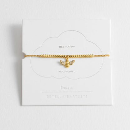 Estella Bartlett - Bracelet | CZ Bee With Sparkle Wings Amelia Bracelet | Gold Plated