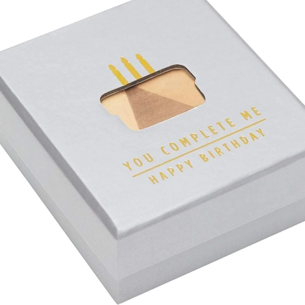 Luckies | You Complete Me | Happy Birthday Card | Silver