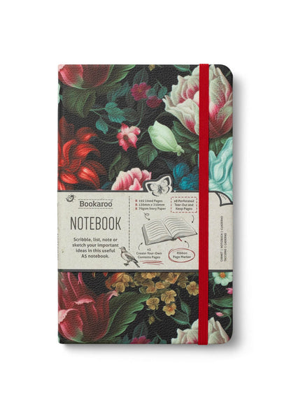 Bookaroo A5 Journal - Dark Floral - Image 1