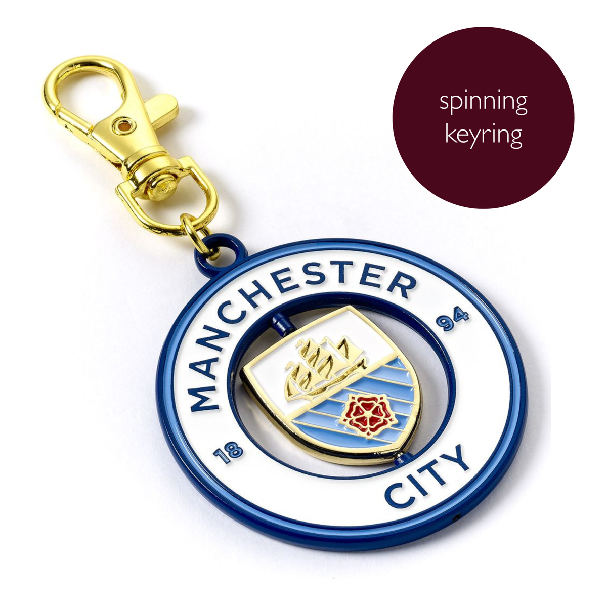 Manchester City Football Club Spinning Logo Backpack Hanger - The Carat Shop