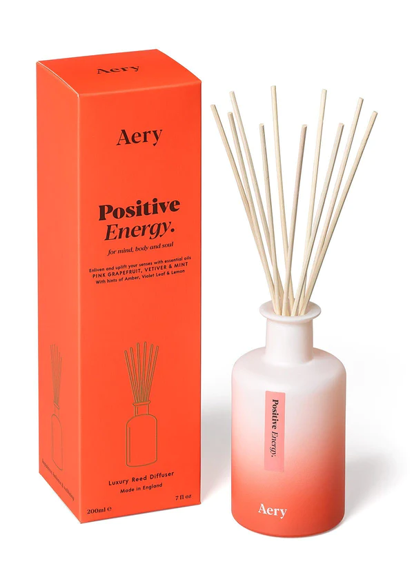 Aery Living - Diffuser | Positive Energy Reed Diffuser | Pink Grapefruit Vetiver & Mint