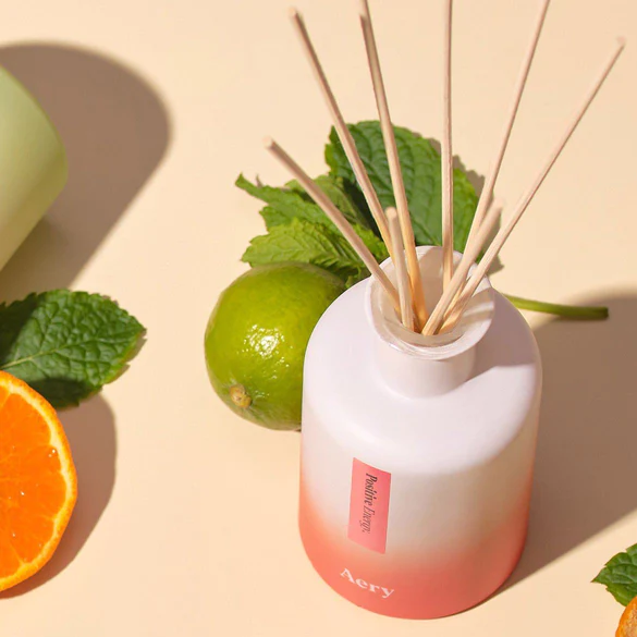Aery Living - Diffuser | Positive Energy Reed Diffuser | Pink Grapefruit Vetiver & Mint