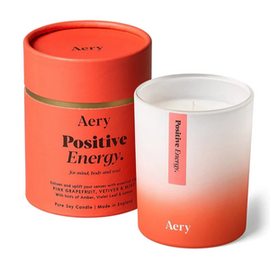 Aery Living - Candles  | Positive Energy Scented Candle | Pink Grapefruit Vetiver & Mint