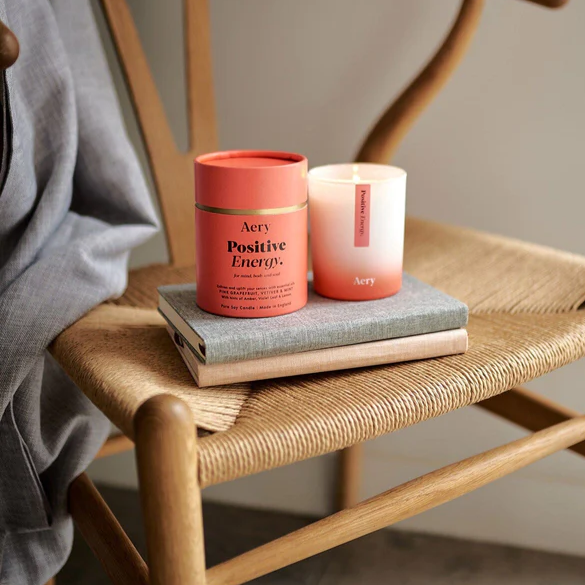 Aery Living - Candles  | Positive Energy Scented Candle | Pink Grapefruit Vetiver & Mint
