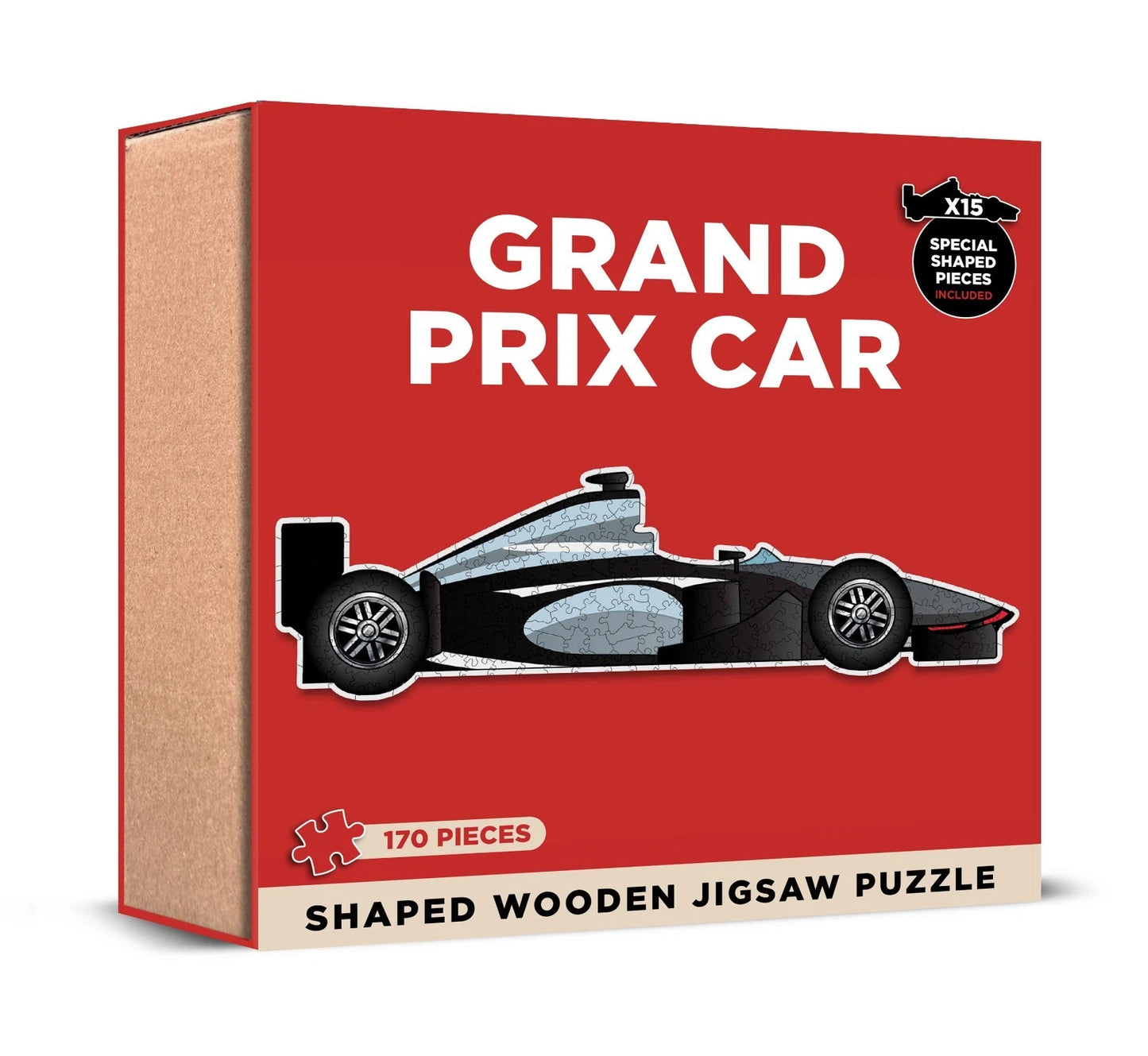 Grand Prix Racing Car Shaped Wooden Jigsaw - 170 Pieces - Image 1