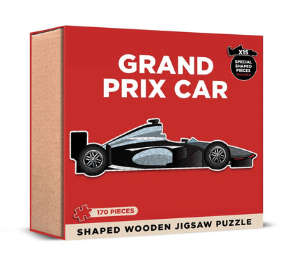 Grand Prix Racing Car Shaped Wooden Jigsaw - 170 Pieces - Image 1