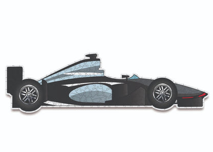 Grand Prix Racing Car Shaped Wooden Jigsaw - 170 Pieces - Image 2