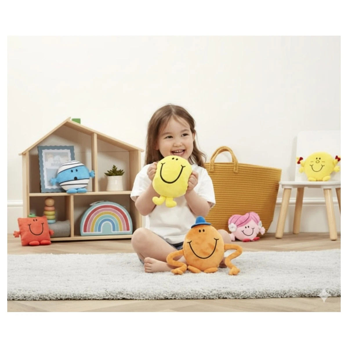 Mr. Men – Mr. Happy Soft Plush Toy, Cuddly Collectible for Kids - Image 3