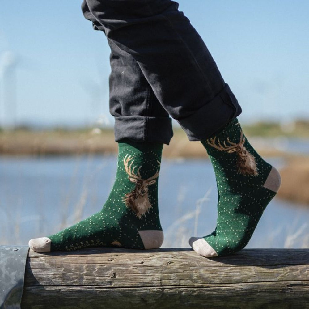 Bamboo Socks - Portrait Of A Stag - Image 2