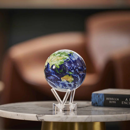 Mova Earth With Clouds Rotating Gobe 4.5" inches
