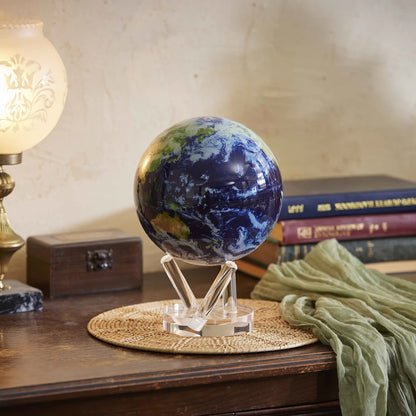 Mova Earth With Clouds Rotating Gobe 4.5" inches