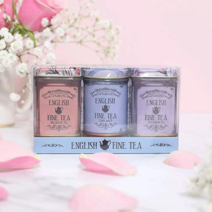 Vintage Floral Mini Tea Tin Set - Image 2