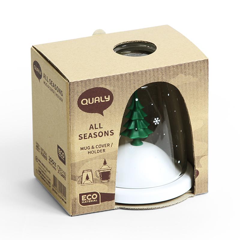 Qualy - Mug | Winter Mug | White-Green