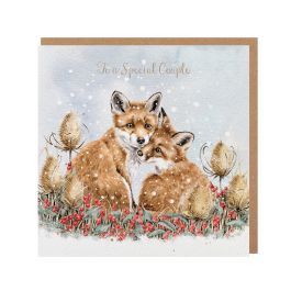 Wrendale Designs Christmas Card - Berries and Whispers